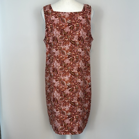 Garnet Hill Vale 100% Linen Tank Dress. Floral/Paisley Print. Size 12. - Picture 7 of 14